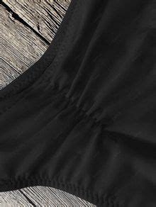 OFF POPULAR Scrunch Butt Knotted Thong Bikini In BLACK ZAFUL