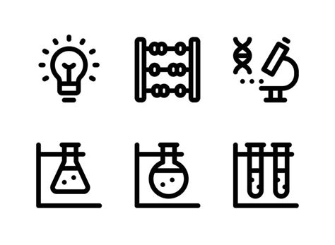 science research symbols vector art icons  graphics