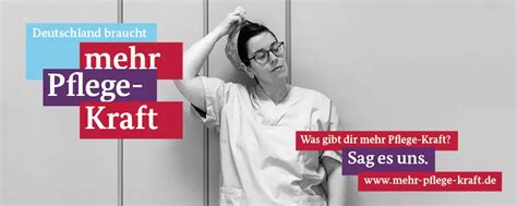 Her mit euren Ideen für mehr Pflege Kraft Werbung und Aufruf für das