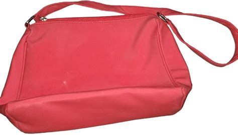 Hot Pink Nylon Shoulder Bag