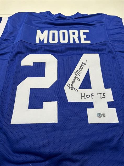 Lenny Moore Autographed Signed Baltimore Colts Jersey Hof Jsa Auth