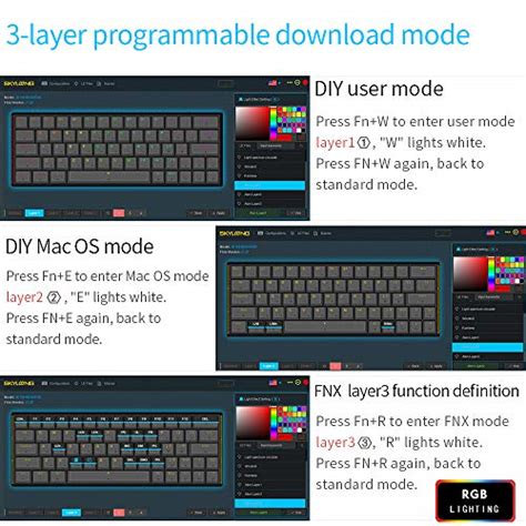 Epomaker Skyloong Sk Gk Keys Hot Swappable Mechanical Keyboard With Rgb Backlit Abs