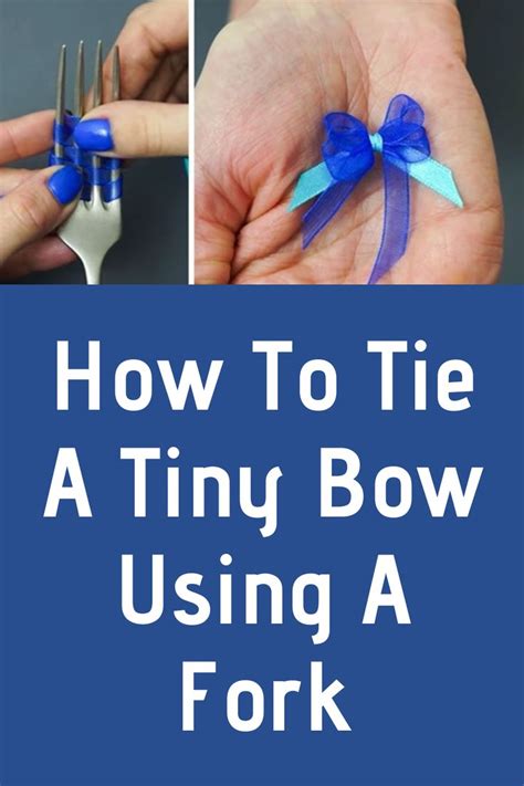 Watch How To Tie This Beautiful Tiny Bow Using Just A Fork Video Tutorial How To Make Bows