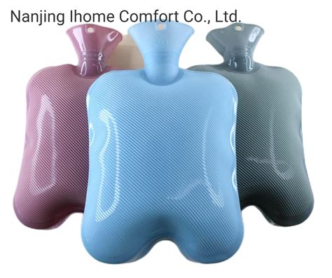 CE ISP BS Factory Price Cute Cartoon Pure Color PVC Hot Water Bag With Cover For Winter