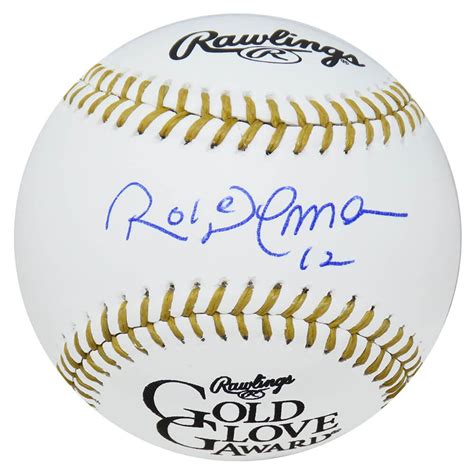 Roberto Alomar Signed Gold Glove Award Logo Baseball Schwartz