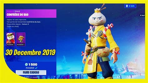 BOUTIQUE FORTNITE Du 30 Decembre 2019 SKIN BAO BROS ENFIN YouTube