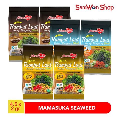 Jual MAMASUKA RUMPUT LAUT KERING PANGGANG SEAWEED NORI ISI 2 PACK 4