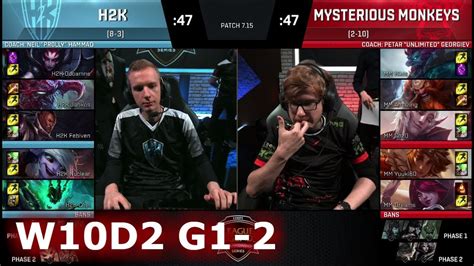 H K Gaming Vs Mysterious Monkeys Game S Eu Lcs Summer Week