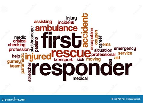 First Responder Word Cloud Concept Stock Illustration Illustration Of