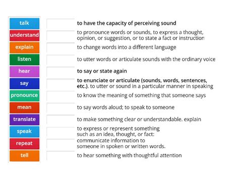 Gold Experience B1 Unit 1 Vocabulary Language And Communication Match Up