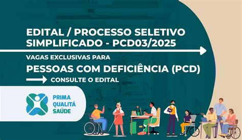 Processo Seletivo 03/2025 - PCD03/2025 – EDITAL PROCESSO SELETIVO – RJ – OS Prima Qualitá Saúde