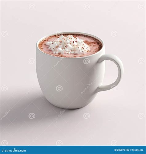 Realistic D Graphics And Textures For Hot Chocolate Model Stock Illustration Illustration Of
