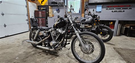 1978 Shovelhead With Sportster Front End And Rear Fender Welded To