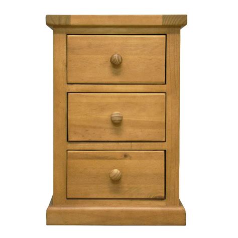 Aylesbury Solid Pine Large Three Drawer Bedside Cabinet