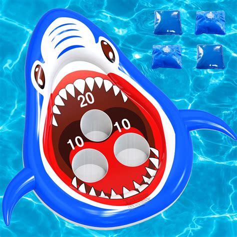 Buy Uniqhia Pool Toss Games Pool Toys Floats Kids Inflatable Shark