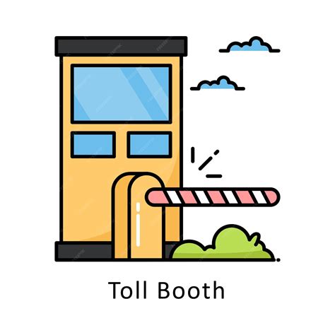 toll booth vector filled outline design illustration symbol  white