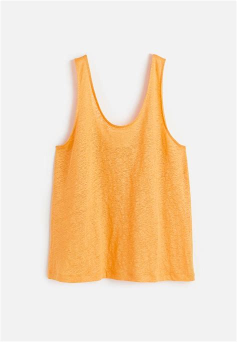 Linen Jersey Vest Top Yellow 1051317005 Handm T Shirts Vests And Camis