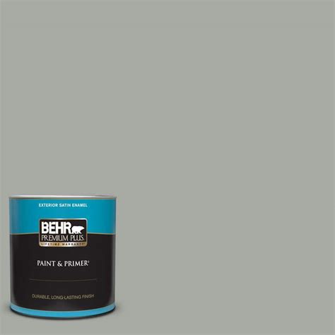 BEHR PREMIUM PLUS 1 Qt ECC 35 1 Silver Clouds Satin Enamel Exterior