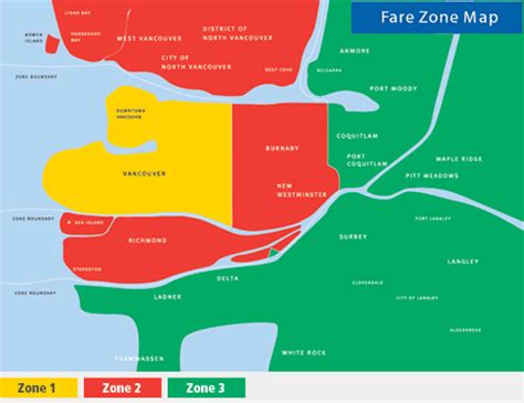 Vancouver SkyTrain Zone Map