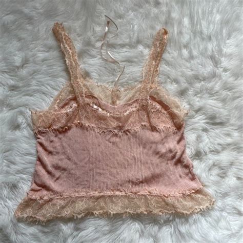 Victoria S Secret Tops Nwot Victorias Secret Lacetrim Knit Cami Nude Poshmark