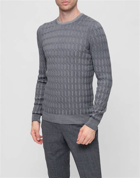 Мужской серый шерстяной джемпер Gran Sasso S57190/22735/011 — Charisma