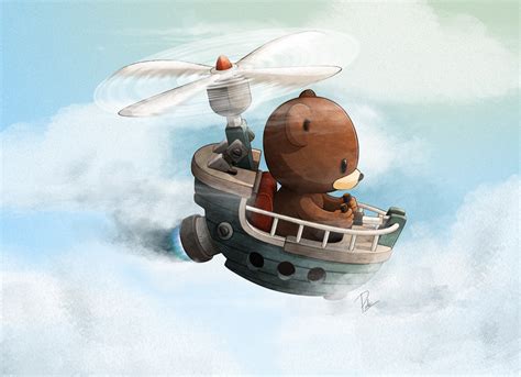 Flying Bear by Paul Demellier on Dribbble