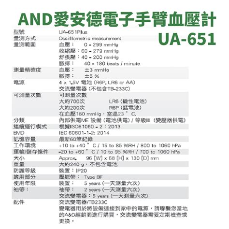 愛安德電子血壓計UA-651Plus