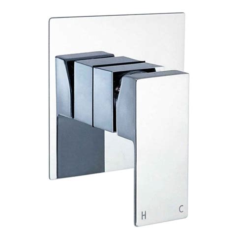 KYLINS Chrome Mixer Tap Bathroom Manual Wall Hot Cold Square Single Concealed Shower Valve