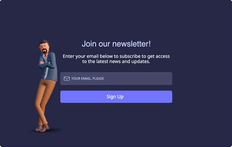 Standard Newsletter Subscription Template Visme