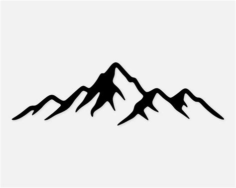 Mountain Range Svg Png: Clean Silhouette Cut File for Crafting - Etsy