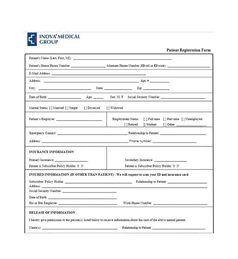 New Patient Paperwork Template