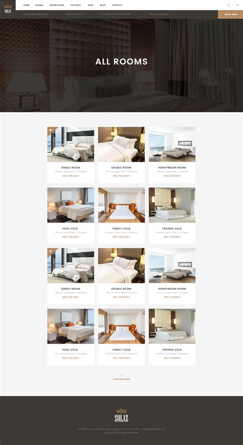 Solaz An Elegant Hotel And Lodge Psd Template By Themesun Themeforest