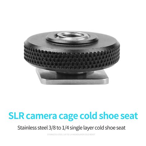 Xt Xinte Double Nut Single Cold Shoe Tripod Mount To Flash Hot Shoe Screw Adapter