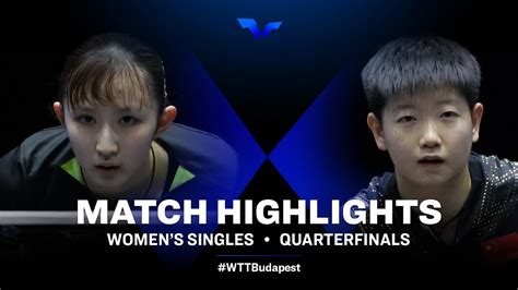 Hina Hayata Vs Sun Yingsha Ws Wtt Star Contender European Summer