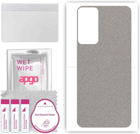 Apgo Folia Naklejka Skórka Strukturalna Na Tył Zamsz Do Infinix Hot 20 5G Zamsz Szary Skins