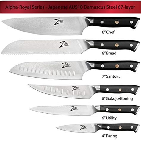 Magnetic Block And Damascus Kitchen Knife Set By Zelite Infinity