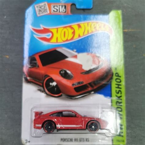 Jual Hot Wheels Porsche Gt Rs Hitam Putih White Short Card Basic Reguler Hotwheels