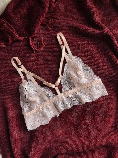 Handmade Piece Lingerie Set Peach Color Bra Panties And Etsy