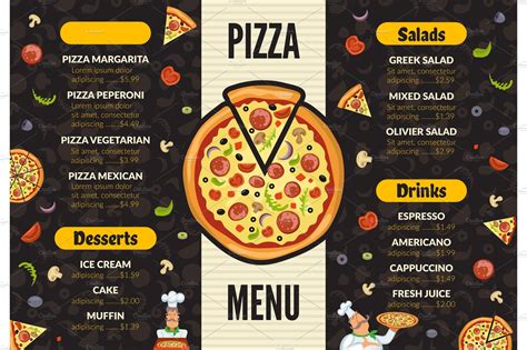 Pizza Menu Printable