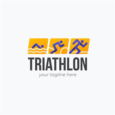 premium vector gradient triathlon logo design