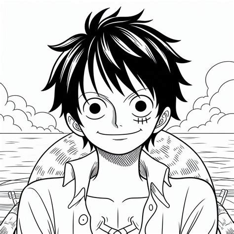 Desenho Do Luffy Facil - 7