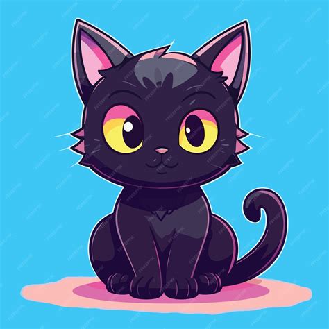 Cute Anime Black Kitten