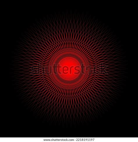 Red Optical Illusion Lines Spiral On Stock Vector (Royalty Free ...