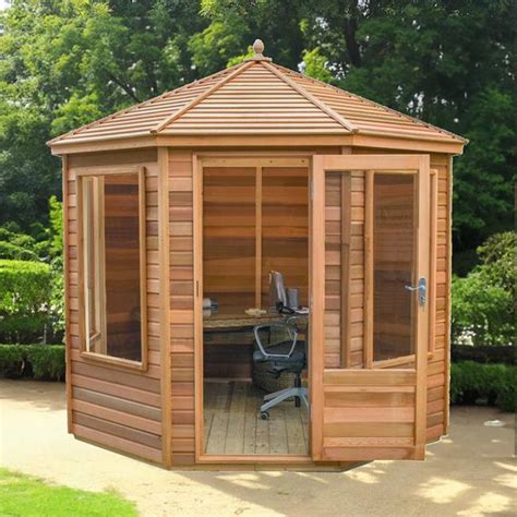 Alton Cedar Summerhouse Tetbury 8 X 8 Octagonal With Slatted Cedar