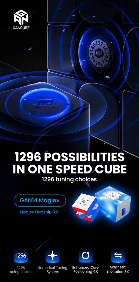 GAN 14 MagLev M 3x3 UV Coated Stickerless MasterCubeStore