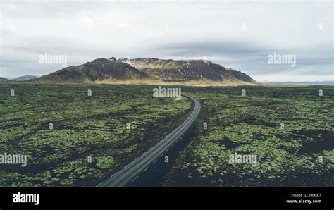 Driving On The Icelandic Roads Exploring Iceland Stock Photo Alamy