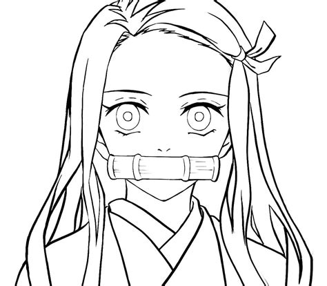 Nezuko Coloring Pages Printable Printable And Enjoyable Learning