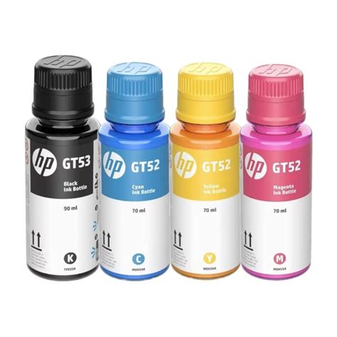 Tinta Impressora Hp Deskjet - Kit 4 Refil Tinta Impressora Hp 52 Gt52 + 53 Gt53 ( Gt51 ) Original ...