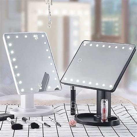 Espelho De Mesa Led - Espelho de Mesa Giratório com Luminária LED | Shopee Brasil