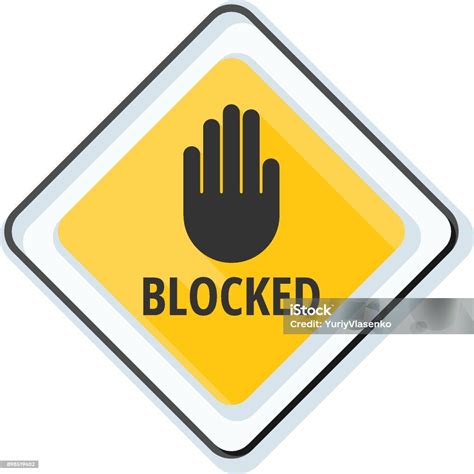 Blocked Sign Illustration Stock Illustration - Download Image Now
